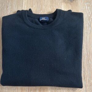 Brooks Brothers Black Crewneck Sweater Classic Knit